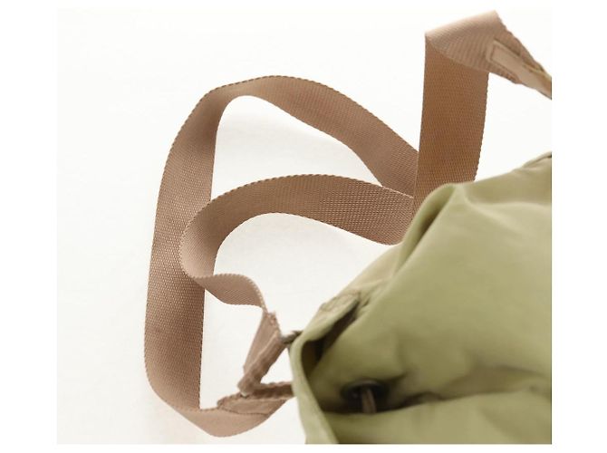Mochila PRADA de nylon beige plata auténtica 145849 - vista 15