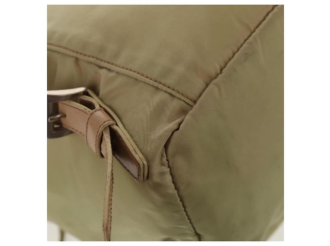 Mochila PRADA de nylon beige plata auténtica 145849 - vista 19