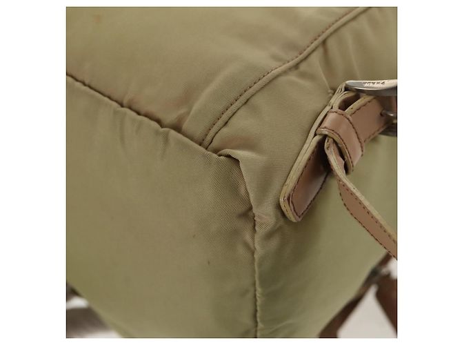 Mochila PRADA de nylon beige plata auténtica 145849 - vista 20