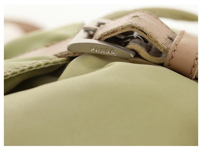 Mochila PRADA de nylon beige plata auténtica 145849 - vista 25