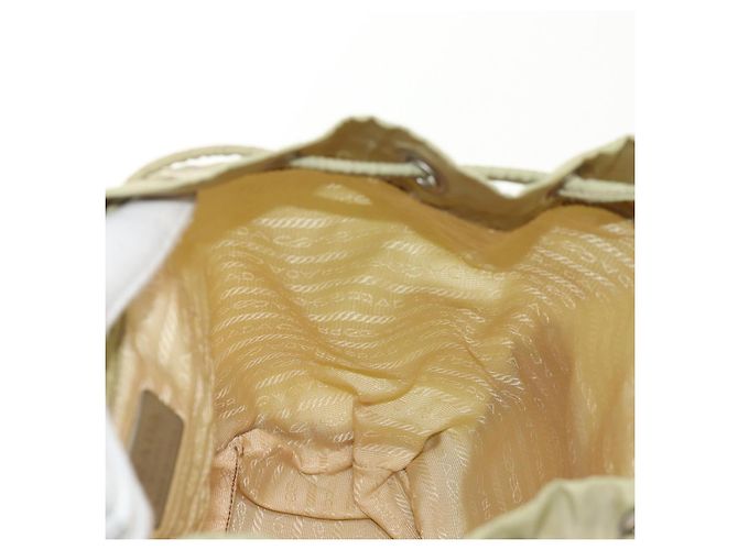 Mochila PRADA de nylon beige plata auténtica 145849 - vista 31