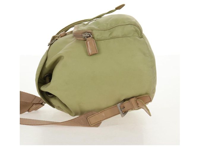 Mochila PRADA de nylon beige plata auténtica 145849 - vista 4