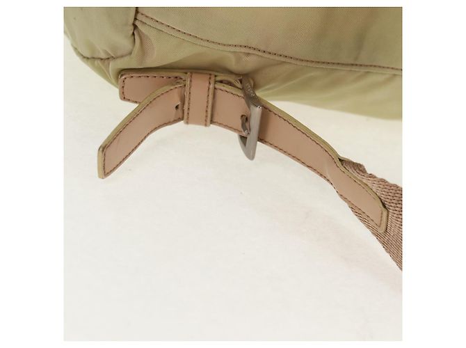Mochila PRADA de nylon beige plata auténtica 145849 - vista 9