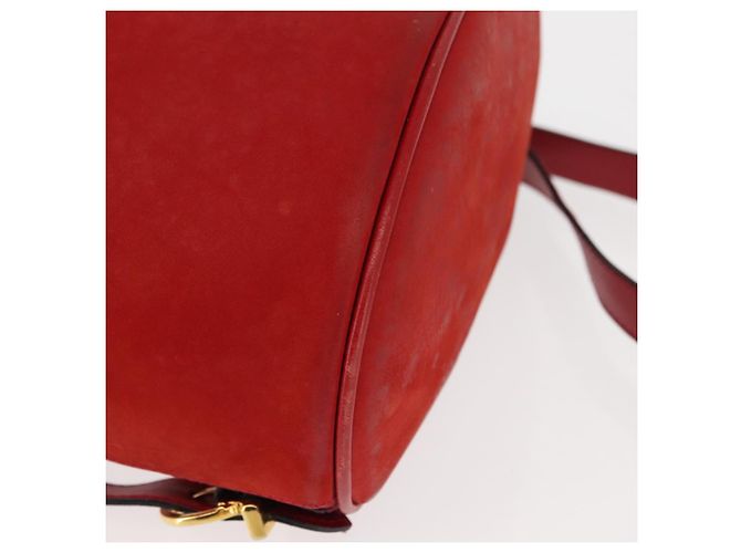 Zaino Salvatore Ferragamo in suede rosso e oro Auth BA6583 D'oro - vista 16