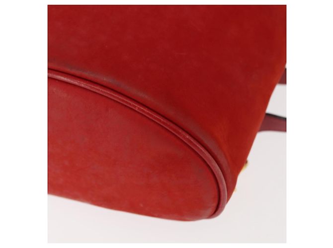 Zaino Salvatore Ferragamo in suede rosso e oro Auth BA6583 D'oro - vista 17