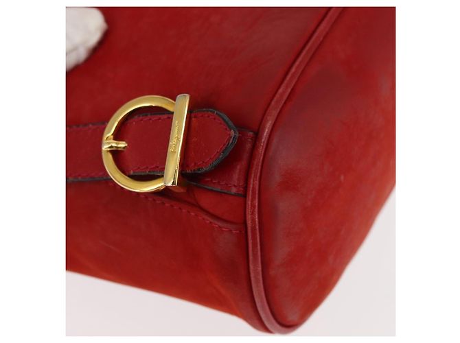 Zaino Salvatore Ferragamo in suede rosso e oro Auth BA6583 D'oro - vista 18