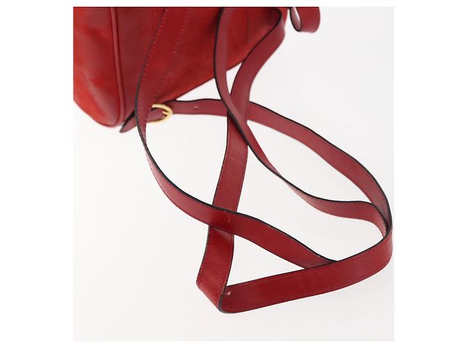 Zaino Salvatore Ferragamo in suede rosso e oro Auth BA6583 D'oro - vista 8