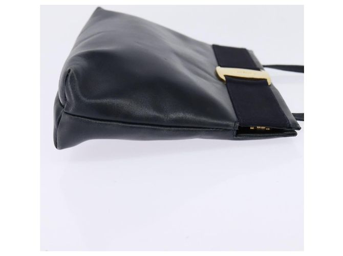 Borsa a Spalla Salvatore Ferragamo Vala in Pelle Blu Navy Oro Auth 148321 D'oro - vista 4