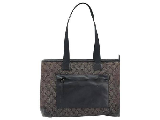 Borsa a Spalla GG Canvas Gucci Nera Argento 34339 Auth 148680 Nero - vista 13