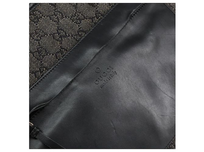 Borsa a Spalla GG Canvas Gucci Nera Argento 34339 Auth 148680 Nero - vista 17