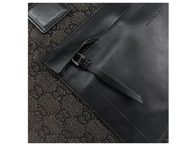 Borsa a Spalla GG Canvas Gucci Nera Argento 34339 Auth 148680 Nero - vista 18