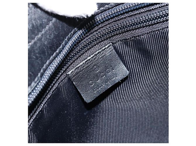 Borsa a Spalla GG Canvas Gucci Nera Argento 34339 Auth 148680 Nero - vista 19