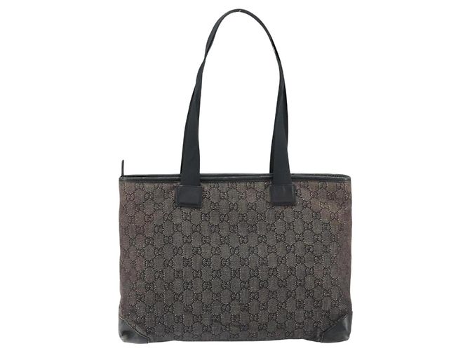 Borsa a Spalla GG Canvas Gucci Nera Argento 34339 Auth 148680 Nero - vista 2