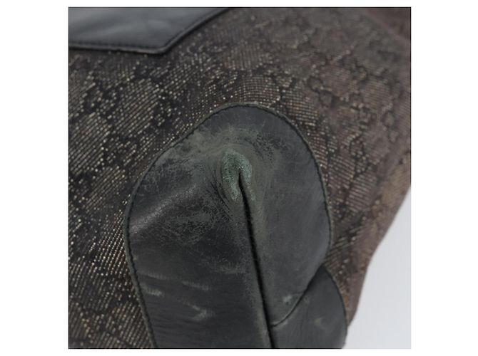 Borsa a Spalla GG Canvas Gucci Nera Argento 34339 Auth 148680 Nero - vista 9