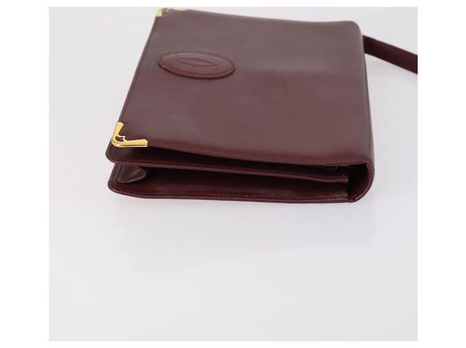 CARTIER Borsa Clutch Must Line in Pelle 3 Pezzi Bordeaux Auth ki6176 Bordò - vista 10