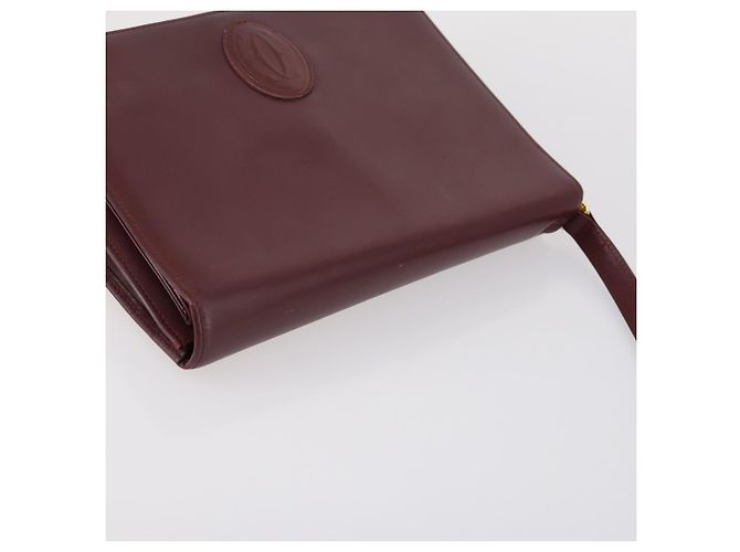 CARTIER Borsa Clutch Must Line in Pelle 3 Pezzi Bordeaux Auth ki6176 Bordò - vista 11