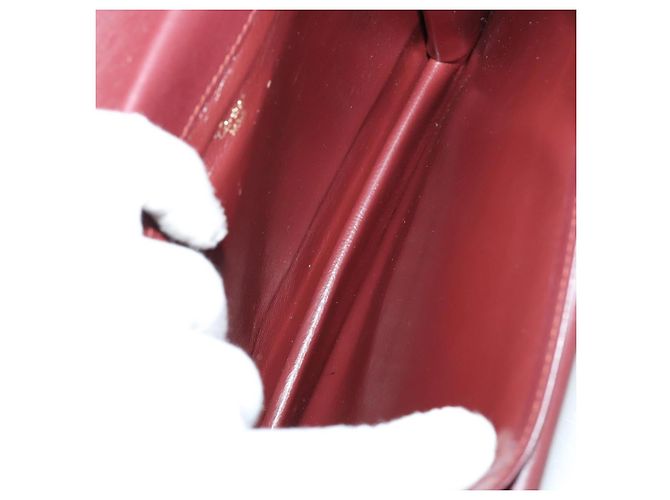 CARTIER Borsa Clutch Must Line in Pelle 3 Pezzi Bordeaux Auth ki6176 Bordò - vista 13