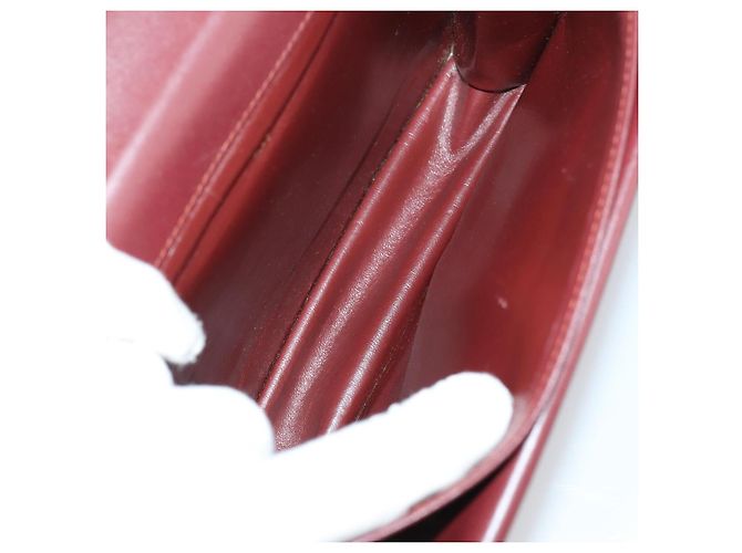 CARTIER Borsa Clutch Must Line in Pelle 3 Pezzi Bordeaux Auth ki6176 Bordò - vista 19