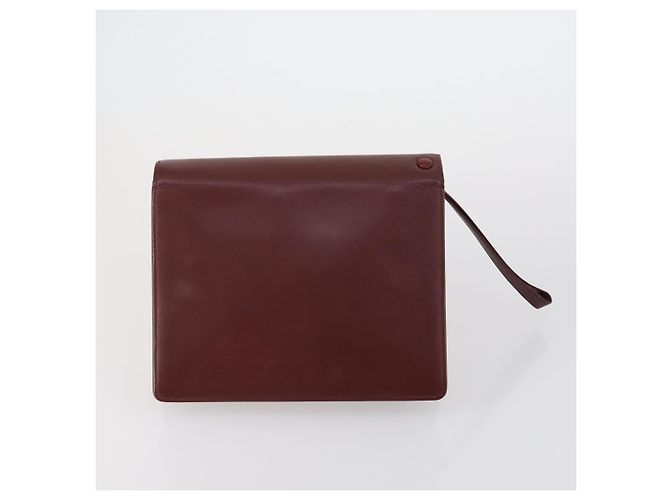 CARTIER Borsa Clutch Must Line in Pelle 3 Pezzi Bordeaux Auth ki6176 Bordò - vista 3