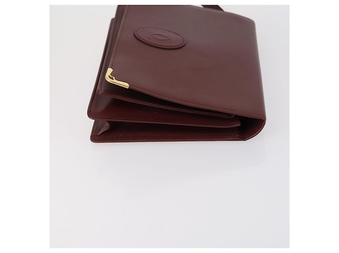 CARTIER Borsa Clutch Must Line in Pelle 3 Pezzi Bordeaux Auth ki6176 Bordò - vista 4
