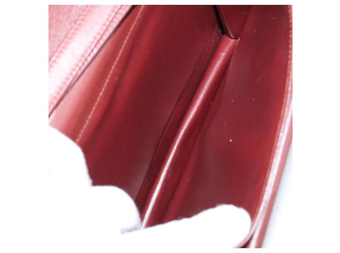CARTIER Borsa Clutch Must Line in Pelle 3 Pezzi Bordeaux Auth ki6176 Bordò - vista 7