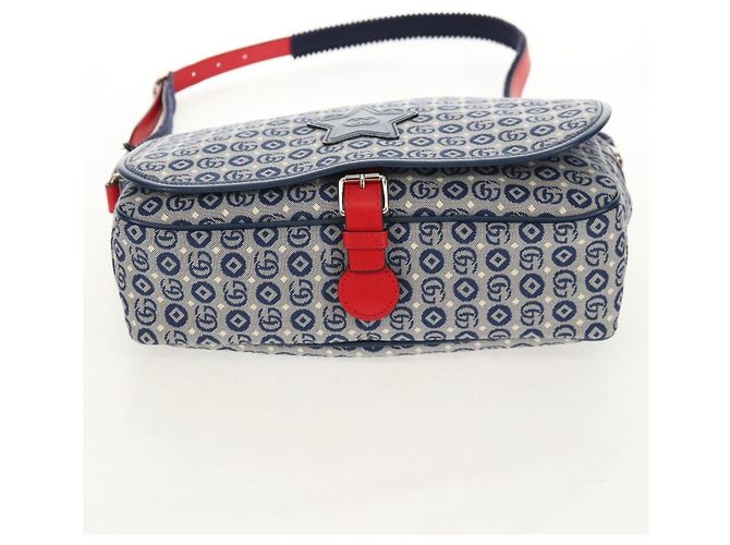 GUCCI Shoulder Bag PVC Blue Silver 664143 Auth BA8196M Silvery - view 11