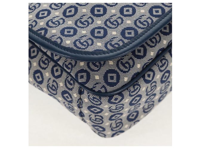 GUCCI Shoulder Bag PVC Blue Silver 664143 Auth BA8196M Silvery - view 12