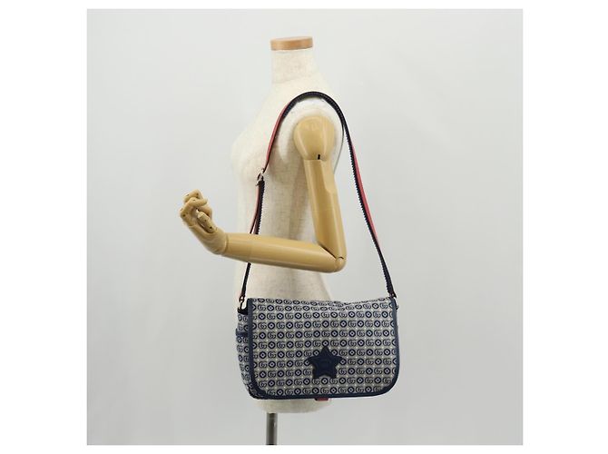 GUCCI Shoulder Bag PVC Blue Silver 664143 Auth BA8196M Silvery - view 26