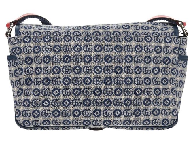 GUCCI Shoulder Bag PVC Blue Silver 664143 Auth BA8196M Silvery - view 3