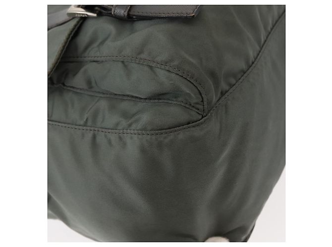 Bolsa de Ombro PRADA em Nylon Caqui Auth ki6015 - vista 15