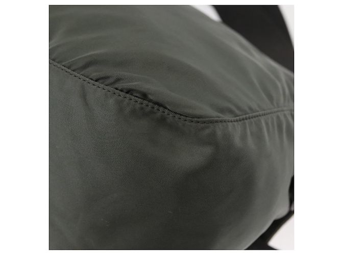 Bolsa de Ombro PRADA em Nylon Caqui Auth ki6015 - vista 18