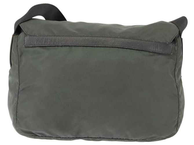 Bolsa de Ombro PRADA em Nylon Caqui Auth ki6015 - vista 2