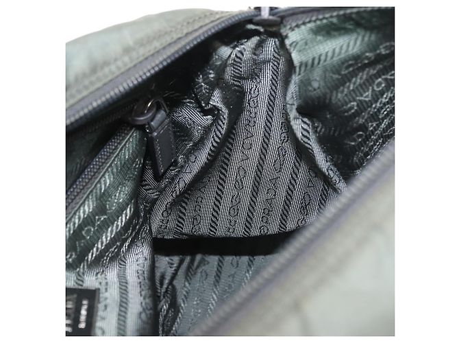 Bolsa de Ombro PRADA em Nylon Caqui Auth ki6015 - vista 25