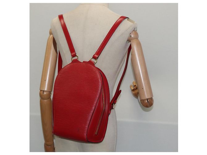 LOUIS VUITTON Epi Mabillon Rucksack Kastilisch Rot M52237 LV Auth ep11374 - Ansicht 19
