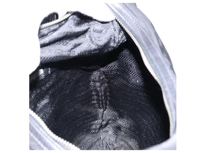 Borsa a Spalla PRADA Nylon Nero Argento Autentica 156018 - vista 17
