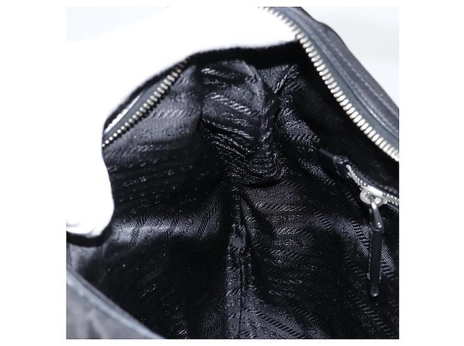 Borsa a Spalla PRADA Nylon Nero Argento Autentica 156018 - vista 18