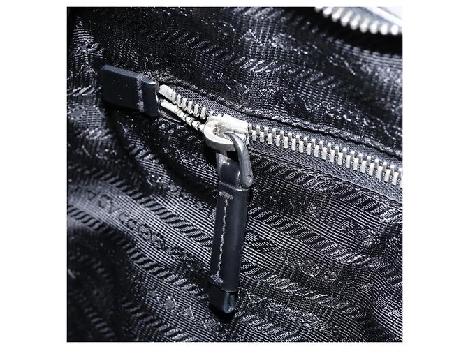 Borsa a Spalla PRADA Nylon Nero Argento Autentica 156018 - vista 19