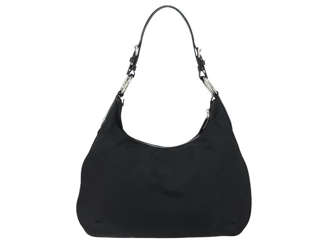 Borsa a Spalla PRADA Nylon Nero Argento Autentica 156018 - vista 3