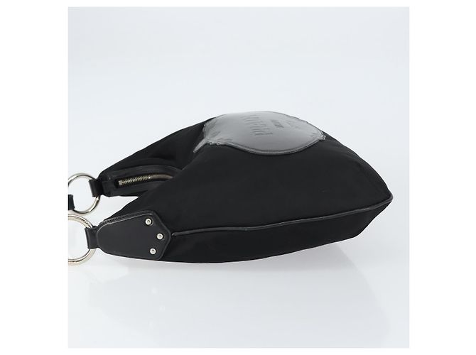 Borsa a Spalla PRADA Nylon Nero Argento Autentica 156018 - vista 5