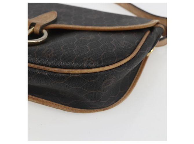 Borsa a spalla in tela a nido d'ape PVC nera e dorata Christian Dior Auth 151749 - vista 10