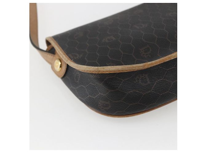 Borsa a spalla in tela a nido d'ape PVC nera e dorata Christian Dior Auth 151749 - vista 13