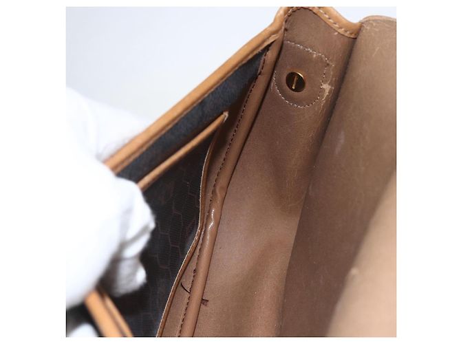 Borsa a spalla in tela a nido d'ape PVC nera e dorata Christian Dior Auth 151749 - vista 16