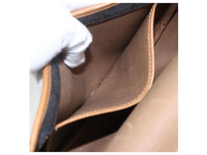 Borsa a spalla in tela a nido d'ape PVC nera e dorata Christian Dior Auth 151749 - vista 17