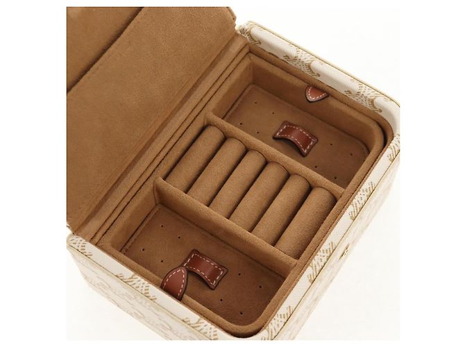 Céline CELINE Triomphe Canvas Große Schmuckbox PVC Weiß 4M0382DIU Auth 154934SM - Ansicht 19