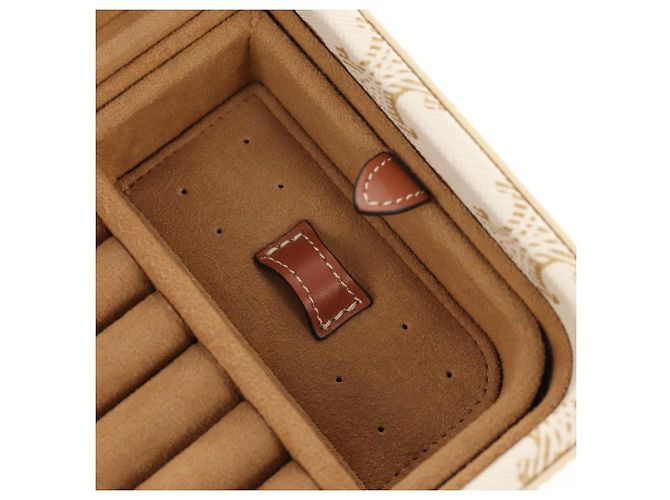Céline CELINE Triomphe Canvas Große Schmuckbox PVC Weiß 4M0382DIU Auth 154934SM - Ansicht 22