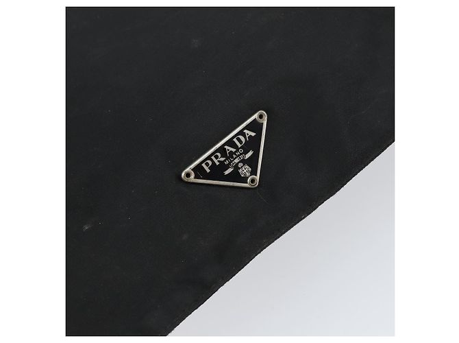 PRADA Borsa a mano in nylon nero argento autentica 153120 - vista 14