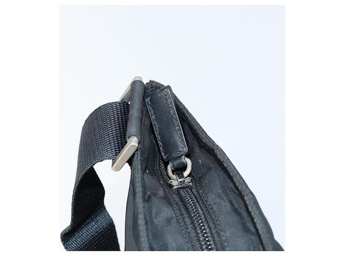 PRADA Borsa a mano in nylon nero argento autentica 153120 - vista 15