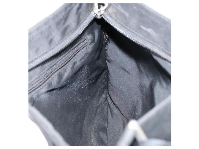 PRADA Borsa a mano in nylon nero argento autentica 153120 - vista 18