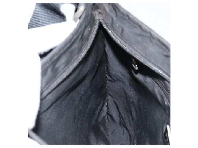 PRADA Borsa a mano in nylon nero argento autentica 153120 - vista 19