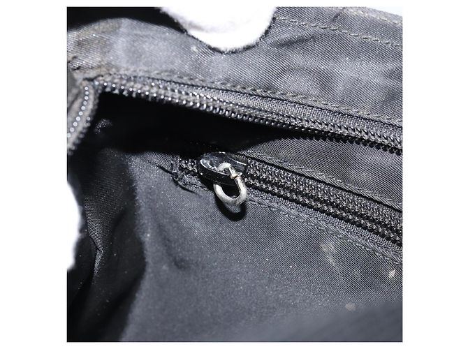 PRADA Borsa a mano in nylon nero argento autentica 153120 - vista 20
